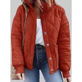 Solid Color Cotton Thermal Coat