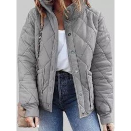 Solid Color Cotton Thermal Coat