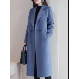Long Section Autumn And Winter Korean Fashion New Woolen Coat Female