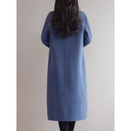 Long Section Autumn And Winter Korean Fashion New Woolen Coat Female
