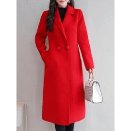 Long Section Autumn And Winter Korean Fashion New Woolen Coat Female