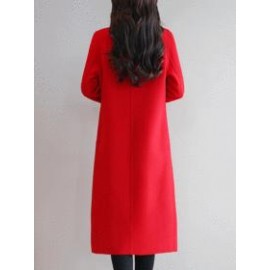 Long Section Autumn And Winter Korean Fashion New Woolen Coat Female