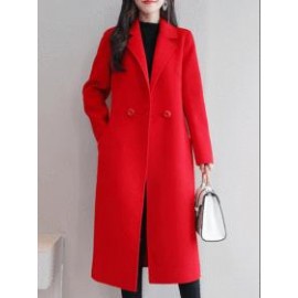 Long Section Autumn And Winter Korean Fashion New Woolen Coat Female