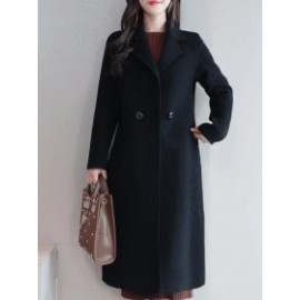 Long Section Autumn And Winter Korean Fashion New Woolen Coat Female