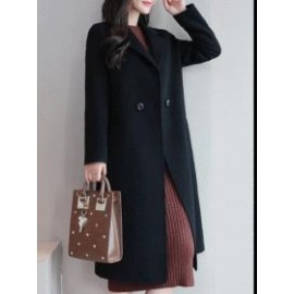 Long Section Autumn And Winter Korean Fashion New Woolen Coat Female