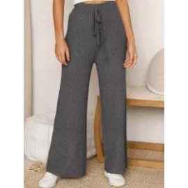 Fashion Casual Drawstring Loose Straight Leg Pants