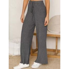 Fashion Casual Drawstring Loose Straight Leg Pants