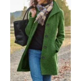 Ladies Casual Retro Woolen Coat
