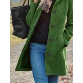Ladies Casual Retro Woolen Coat