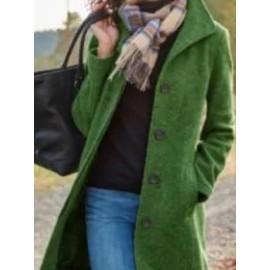 Ladies Casual Retro Woolen Coat