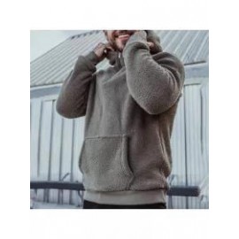 Men's Warm Embroidered Fleece Casual Half-zip Hoodie