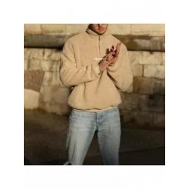 Moon Embroidered Lamb Wool Sweatshirt