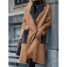 Casual Loose Suede And Fleece Cardigan Coat