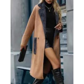 Casual Loose Suede And Fleece Cardigan Coat