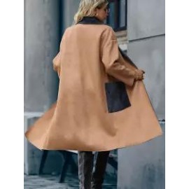 Casual Loose Suede And Fleece Cardigan Coat