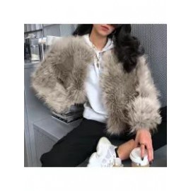 Fashion Pure Color Fur Leather Casual Coat