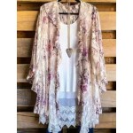 Casual Loose Rose Cutout Lace Cardigan