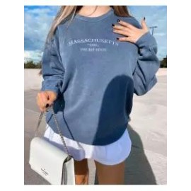 Embroider Massachusetts Sweatshirt Women's Hoodie
