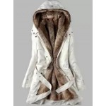 Casual Warm Plush Detachable Hooded Coat
