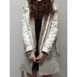 Casual Warm Plush Detachable Hooded Coat