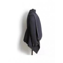Turtle Neck Front Wrapped Zipper Trench Coat