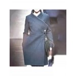 Fashion All-match Print Woolen Coat