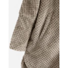 Winter Solid Color Hooded Single-breasted Plush Jacket In The Long Section Loose