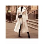 Fashion All-match Solid Color Woolen Coat