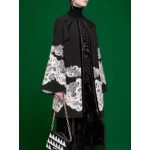 Ladies Elegant Lady's White Lace Applique Cardigan Zip Jacket