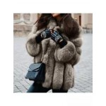 New Fashion Fur Leather Warm Casual Coat Jacket