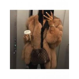 New Fashion Fur Leather Warm Casual Coat Jacket