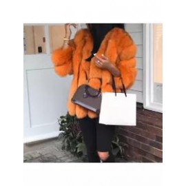 New Fashion Fur Leather Warm Casual Coat Jacket