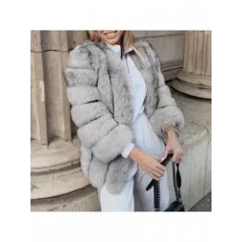 New Fashion Fur Leather Warm Casual Coat Jacket