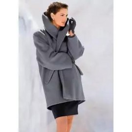 New Warm Fashion Multi-Color Shawl Collar Coat