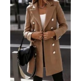 Double Breasted Notch Lapel Outwear