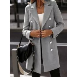 Double Breasted Notch Lapel Outwear