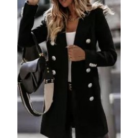 Double Breasted Notch Lapel Outwear