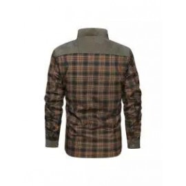 Men's Retro Check Pattern Stitching Warm Wanderer Jacket