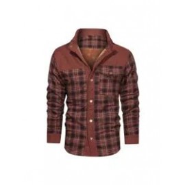 Men's Retro Check Pattern Stitching Warm Wanderer Jacket
