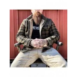 Men's Retro Check Pattern Stitching Warm Wanderer Jacket