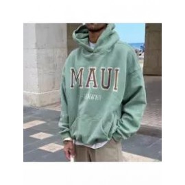 Vintage Men's Letter Print Casual Hoodie