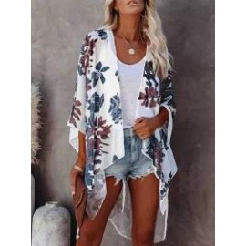 Printed Beach Loose Resort Cardigan