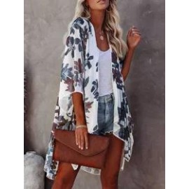 Printed Beach Loose Resort Cardigan