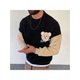 Fleece Panel Crew Neck Sweatshirt