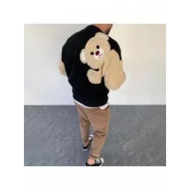 Fleece Panel Crew Neck Sweatshirt