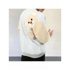 Fleece Panel Crew Neck Sweatshirt