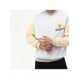 Fleece Panel Crew Neck Sweatshirt