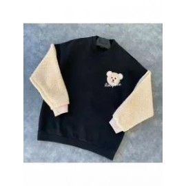 Fleece Panel Crew Neck Sweatshirt