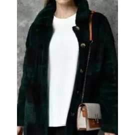 Loose Check Lamb Plush Jacket