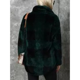 Loose Check Lamb Plush Jacket
